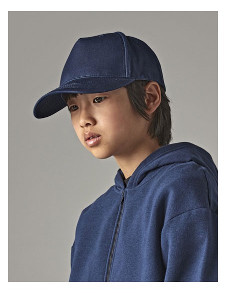 BEE-B63NB-Junior Organic Cotton 5 Panel Cap 2